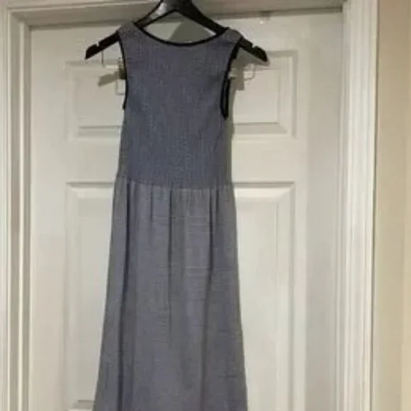 LARK + GREY NWT Knit Striped Scoop Neck Sundress L/XL Smocked Fit & Flair - Picture 6 of 11